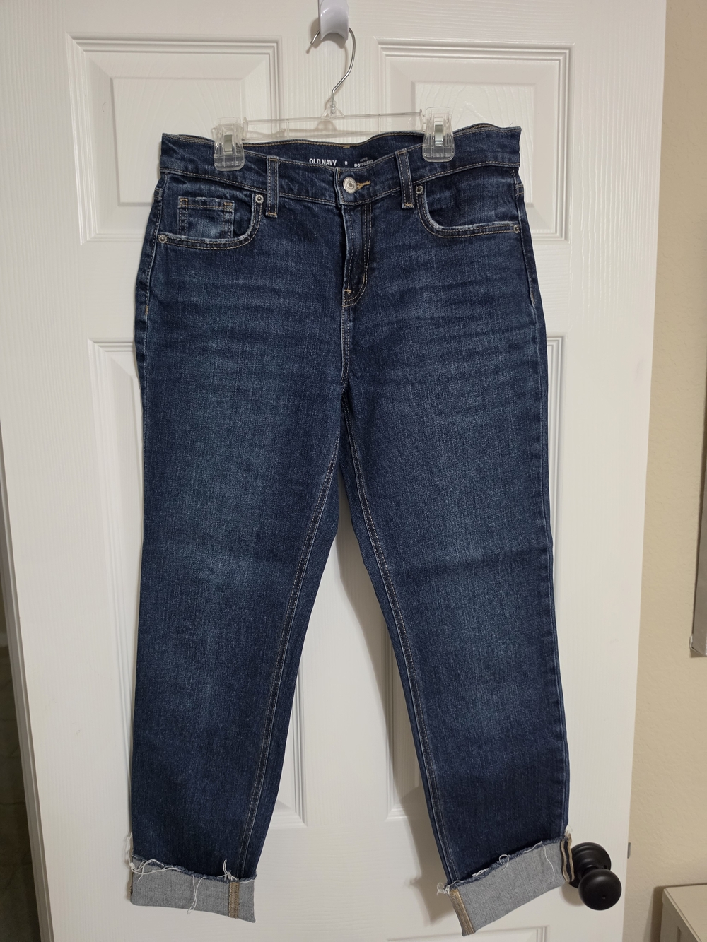 Old Navy Boyfriend Dark Blue Women’s Jean Capri- Classic Straight Fit